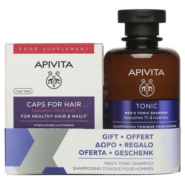 Apivita Anticaída 30 Cápsulas + Champú Hombre