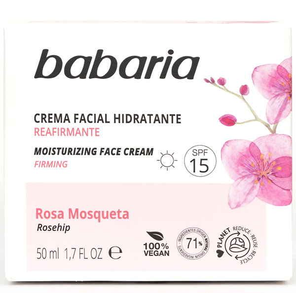 Babaria Crema Facial Hidratante 24 Horas Rosa Mosqueta 50 ml