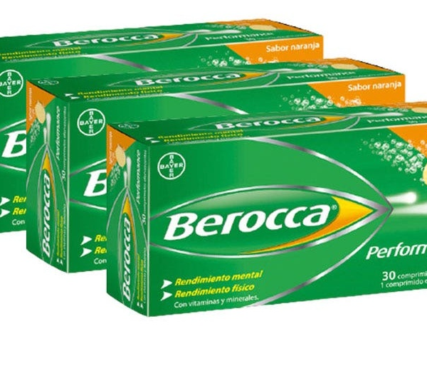 Berocca Performance Vitaminas y Rendimiento Sabor Naranja  3x30 Comprimidos Efervescentes FORMATO AHORRO