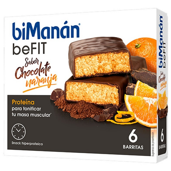 BiManán BeFit Barritas Chocolate-Naranja 6 uds