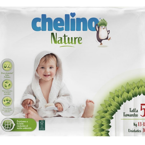 Chelino Nature Pañales Talla 5 13-18Kg 30 Uds