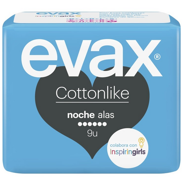 Evax Cottonlike Compresas Noche Alas 9 uds