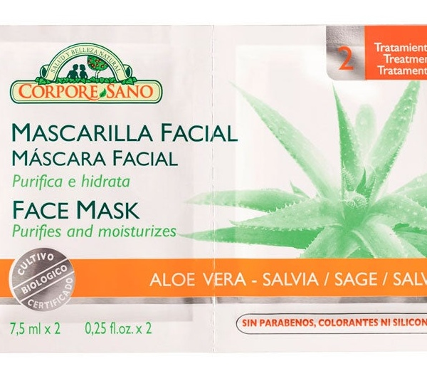 Corpore Sano Mascarilla Facial Aloe Vera y Salvia 15 ml