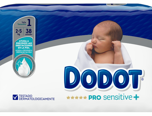 Dodot Pañales Pro Sensitive+ T1 (2-5 Kg) 38 uds
