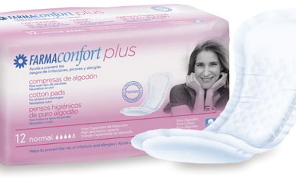 Farmaconfort Plus Compresas de Algodón Incontinencia Normal 12 Uds