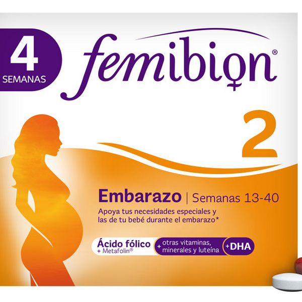 Femibion 2 Embarazo con Ácido Fólico y Vitaminas 28 Cápsulas + 28 Comprimidos