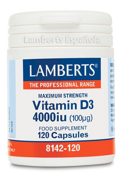 Lamberts Vitamina D3 4000 UI (100µg) 120 Comprimidos