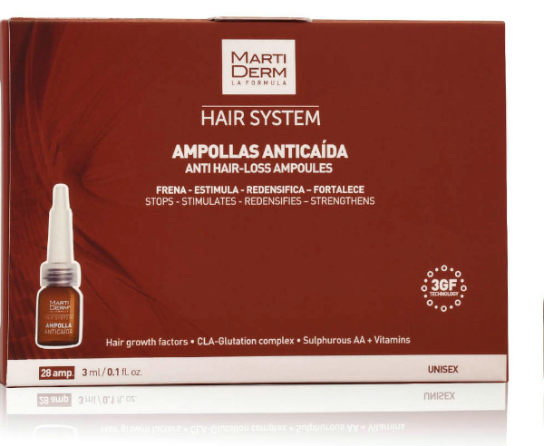 MartiDerm Hair System 3GF Ampollas Anticaída 28 uds