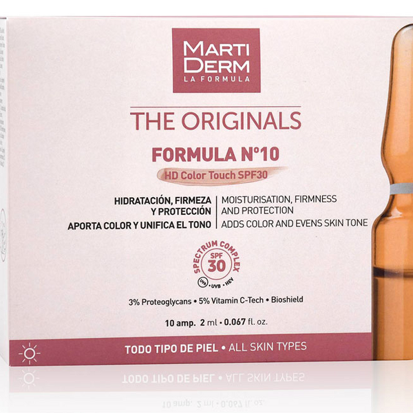 MartiDerm The Originals Fórmula N10 HD Color Touch SPF30 10 Ampollas