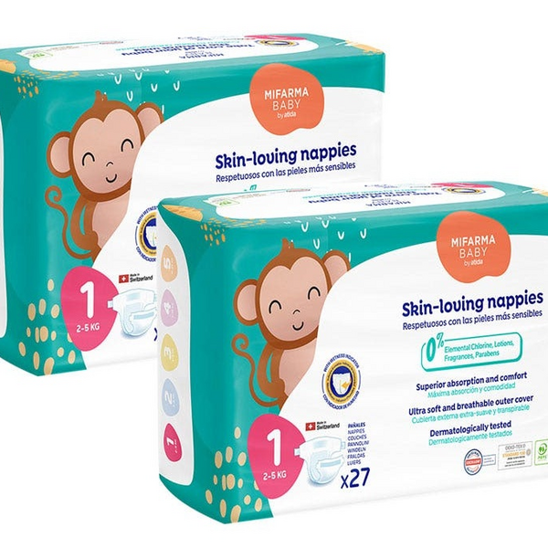 Mifarma Baby Pañales Recién Nacido T1 (2-5 kg) 2x27 uds