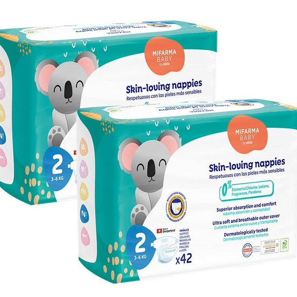 Mifarma Baby Pañales T2 (3-6 kg) 2x42 uds