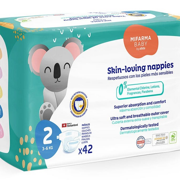 Mifarma Baby Pañales T2 (3-6 kg) 42 uds
