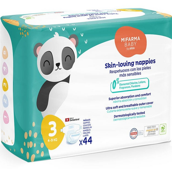Mifarma Baby Pañales T3 (4-9 kg) 44 uds