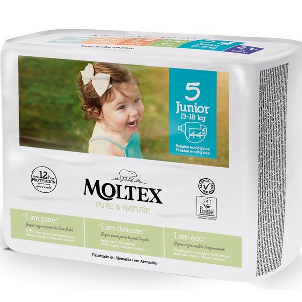 Moltex Pure&Nature Pañales Talla 5 Junior 13-18Kg 44 uds