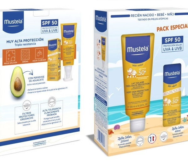 Mustela Leche Solar SPF50+ 200 ml + Leche Solar Rostro SPF50+ 40 ml