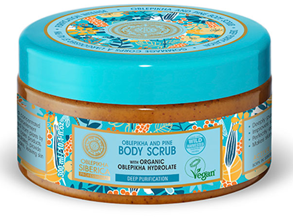 Natura Siberica Oblepikha Peeling Corporal hidrolato de Espino Amarillo Orgánico 300 ml