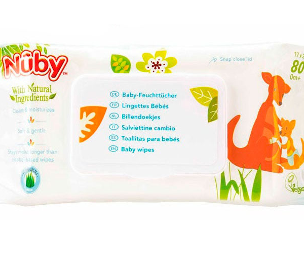 Nûby All Natural Citroganix Toallitas Bebés 80 uds