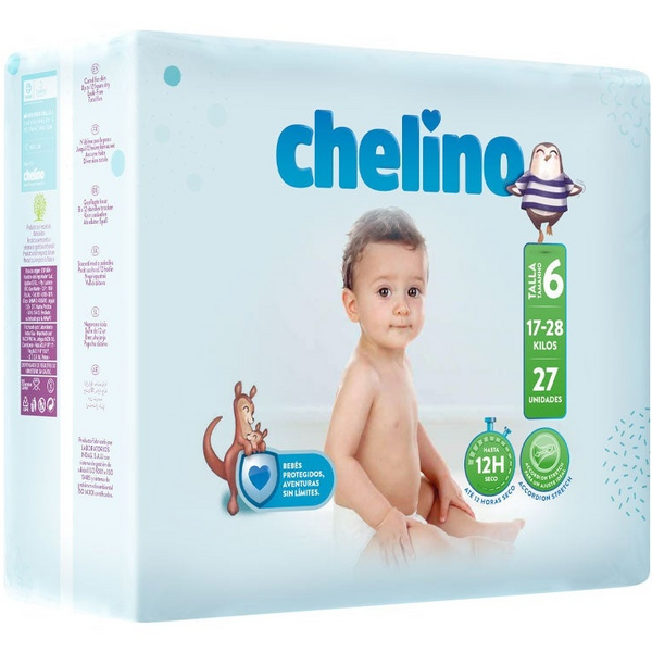 Chelino Pañales Talla 6 17-28 KG 27 uds