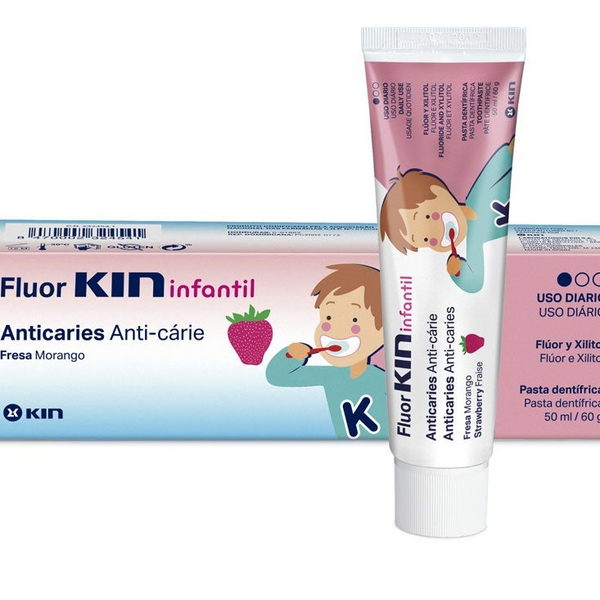 Kin Pasta Dentífrica Fluor Infantil Sabor Fresa 75 ml