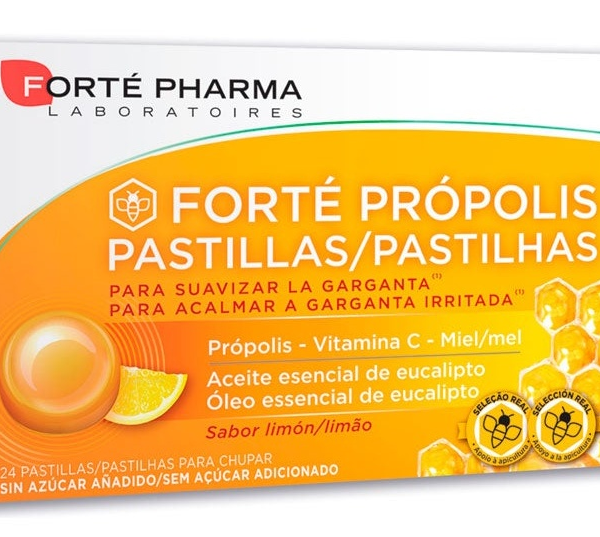 Forté Pharma Pastillas Própolis con Vitamina C Sabor Limón 24 Uds
