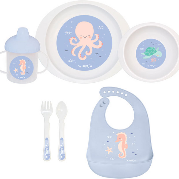 Saro Vajilla Microondas Ocean Life 6 Piezas