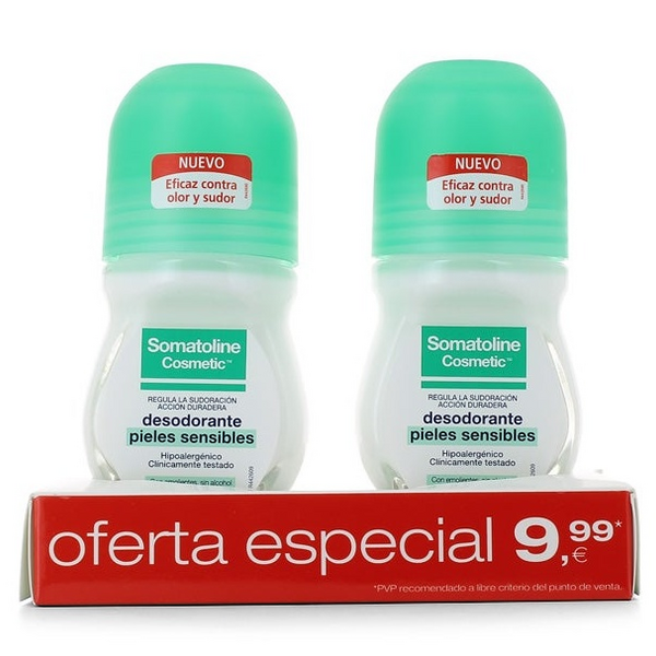 Somatoline Desodorante Pieles Sensibles Roll On 2 x 50 ml
