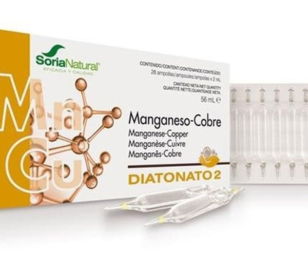 Soria Natural Diatonato 2 Manganeso y Cobre 28 Viales