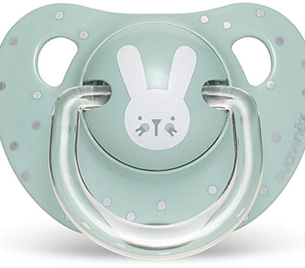 Suavinex Chupete Premium Anatómico Silicona 0-6m Conejito Verde