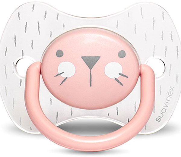 Suavinex Chupete Premium Fisiológico Silicona 6-18m Osito Rosa