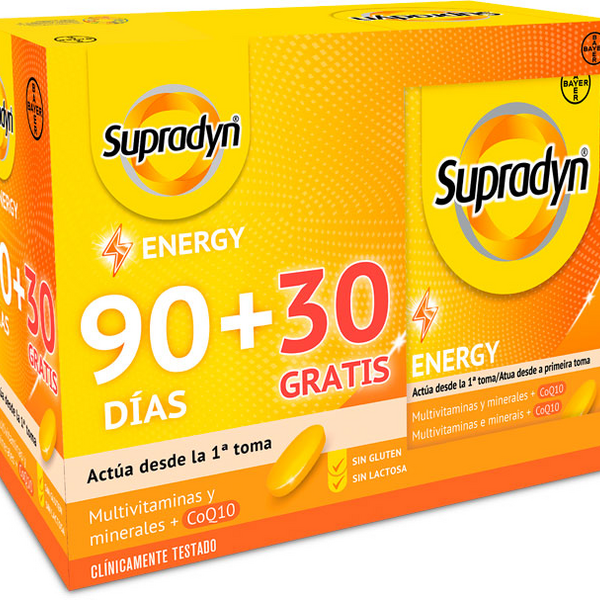 Supradyn Energy Vitaminas y Energía 90+30 Comprimidos GRATIS