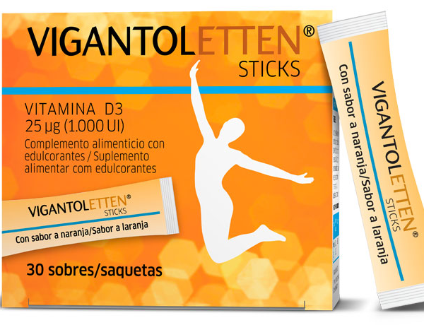 Vigantoletten Vitamina D Sistema Inmune Sabor Naranja 30 Sticks