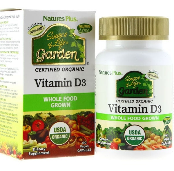 Nature's Plus Vitamina D3 Garden Natures Plus 60 Cápsulas