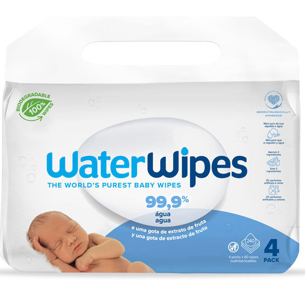 Waterwipes Toallitas Bebé 4x60 Uds