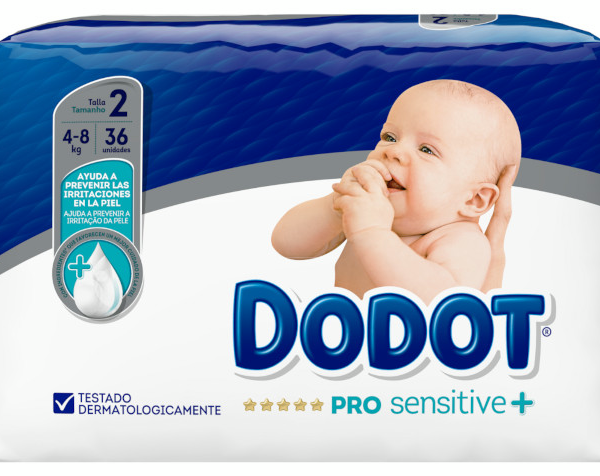 Dodot Pañales Pro Sensitive T2 (4-8 Kg) 36 Uds