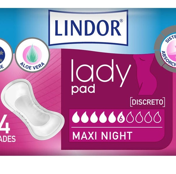 Lindor Lady Pad Maxi Noche Compresas 14 Uds