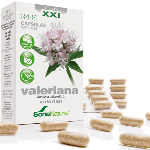 Soria Natural S.XXI 34-S Valeriana 30 Cápsulas