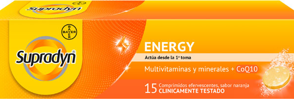 Supradyn Energy Vitaminas y Energía 15 Comprimidos Efervescentes