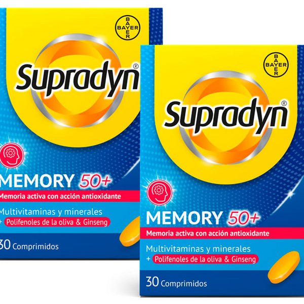 Supradyn Memory 50+ Vitaminas y Energía con Ginseng 2x30 Comprimidos